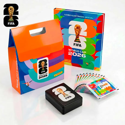 Kit Completo Oficial 24x Envelopes com Álbum, Box Sacola, Porta Figurinhas Oficial FIFA World Cup 2026™